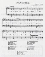 Partition et chant de l'hymne Ave Maris Stella.