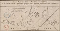 Carte particulière du détroit de Fronsac en 1750 par M. de Chabert.